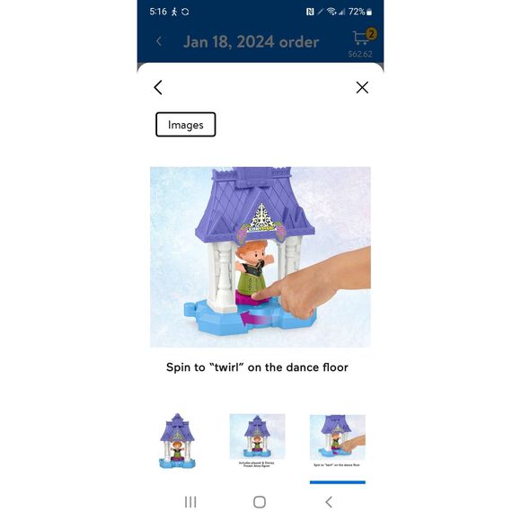 NEW IN BOX FISHER PRICE FROZEN 2 LITTLE PEOPLE FROZEN ANNA IN ARENDELLE SET - Picture 6 of 7